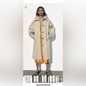 ZARA Oversized trench with removable hood
